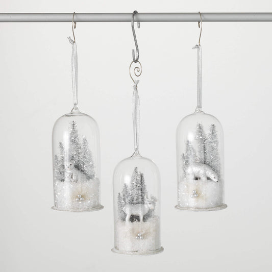Animal Woodland Dome Ornament Assorted
