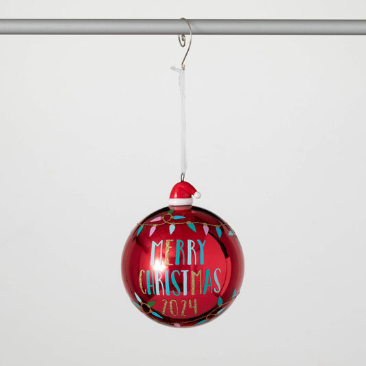 MERRY CHRISTMAS 2024 BALL ORNAMENT