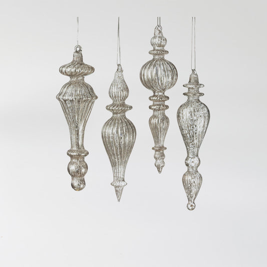SILVER DROP ORNAMENT