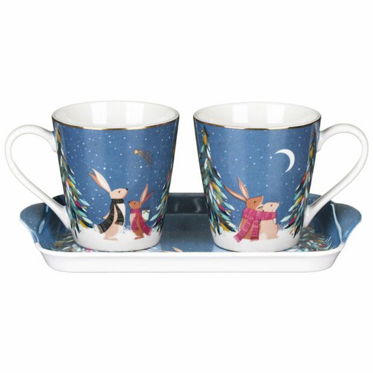 Mug & Tray Set Sara Miller Woodland Tales - French Blue