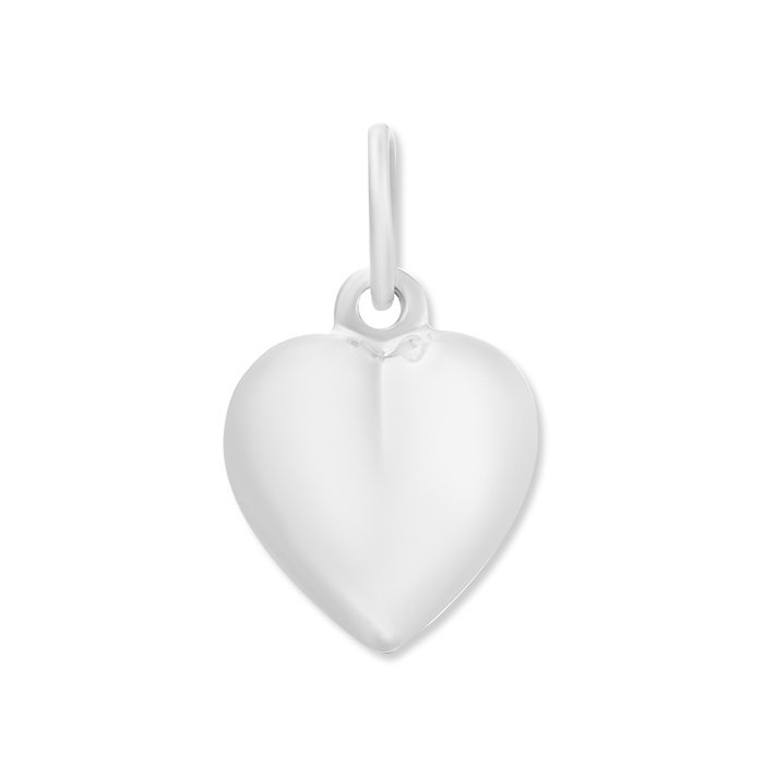 Puffy Heart Silver Tag/Pendant