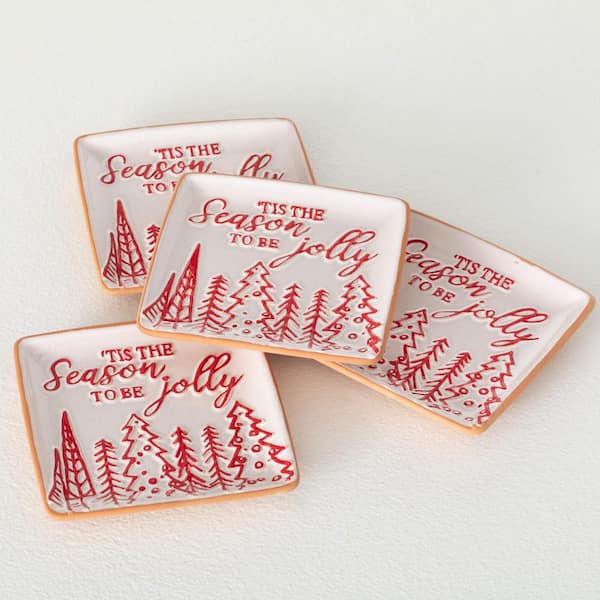 Tree Snack Plate Set of 4
