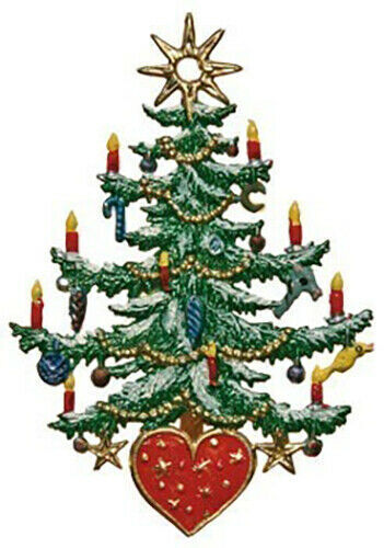 Christmas Tree with Heart, painted