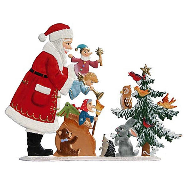 Playful Santa, painted