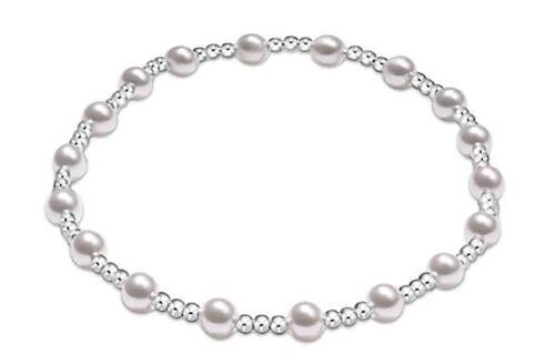 Classic Sincerity Sterling Silver 4mm-Pearl Bracelet