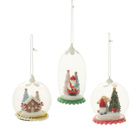 Santa Land Ornament (glass ball)