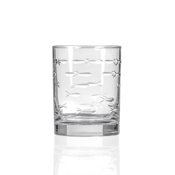 School of Fish Set of 2 13oz Double Old Fashioned