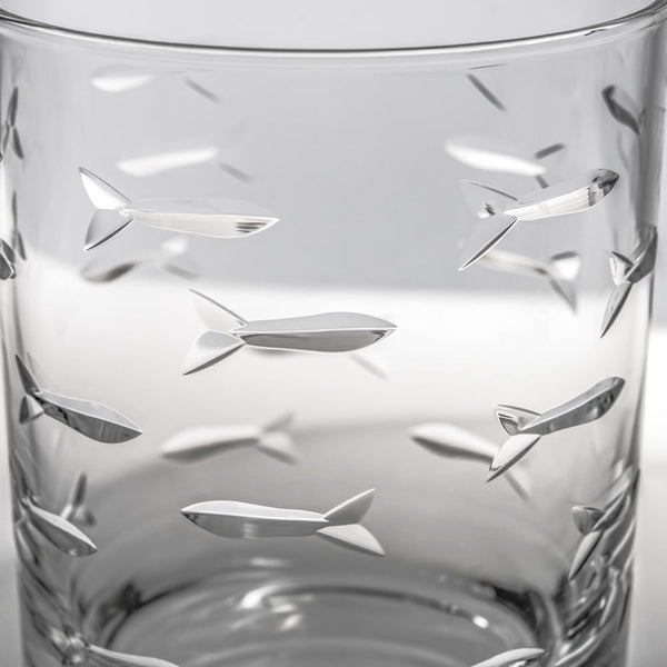 School of Fish Set of 2 13oz Double Old Fashioned
