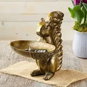 Squirrel Figurine Bronze Metal