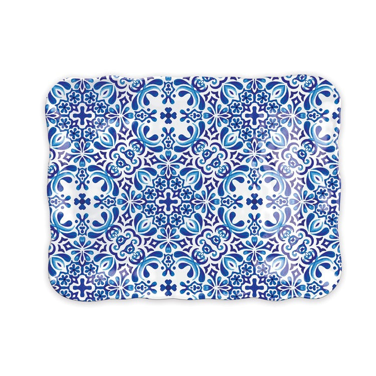 MDW Indigo Seas Melamine Cookie Tray