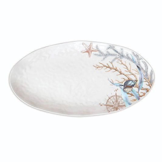 MDW Ocean Tide Melamine Oval Platter