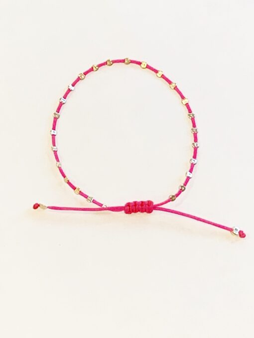 Gold Beaded String Bracelet
