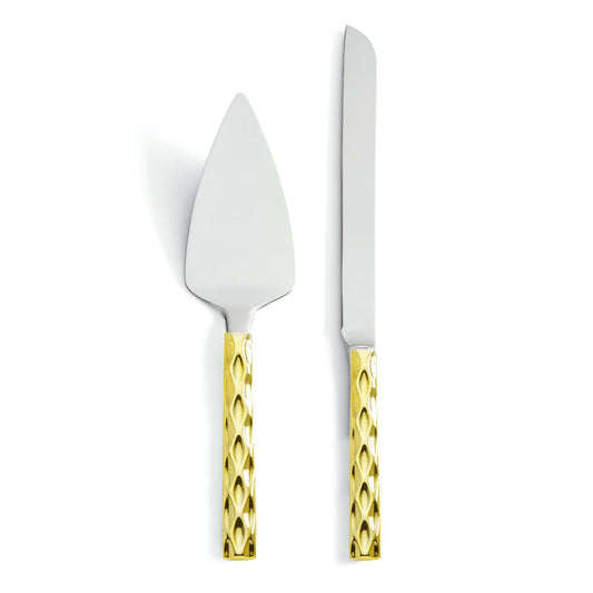 Truro Gold Cake Knife & Server
