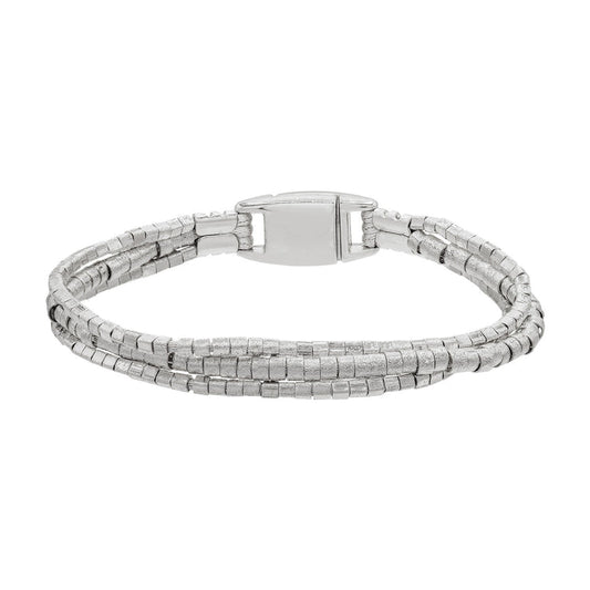Manya Rhodium Beaded Bracelet