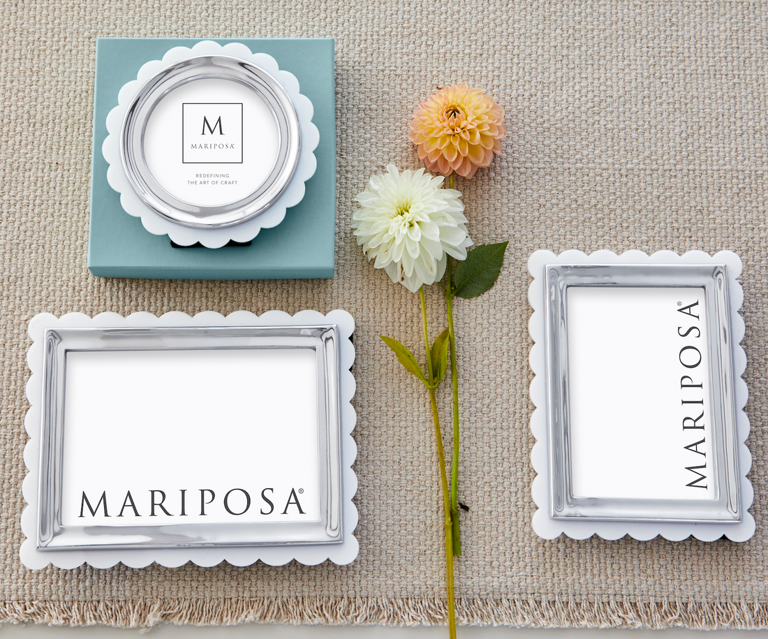 White Acrylic Scallop Frame