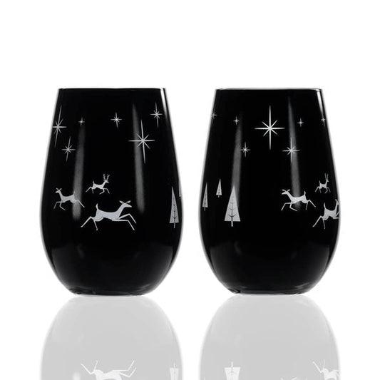 Winter Wonderland S/2 Black/Silver Tumbler