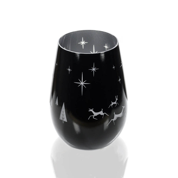 Winter Wonderland S/2 Black/Silver Tumbler